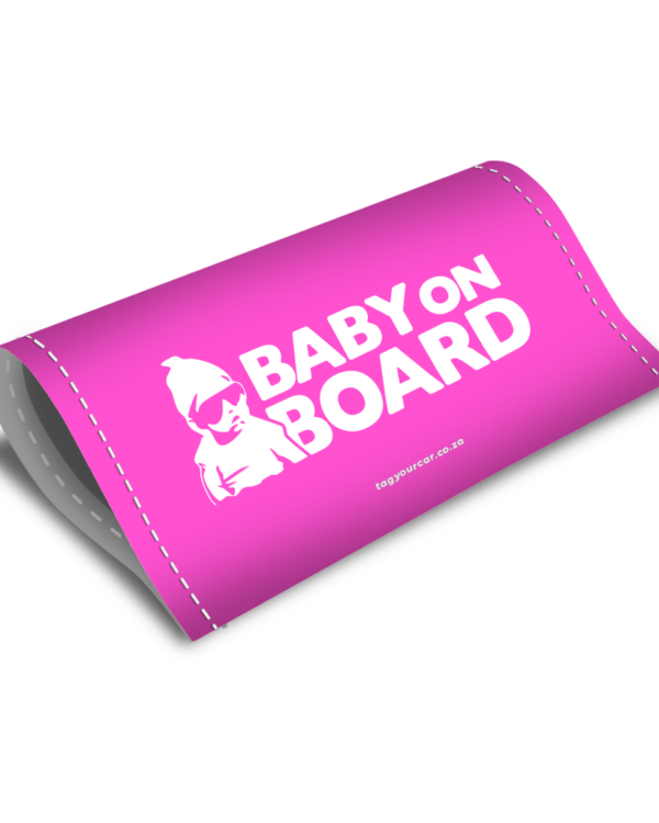 car tag - Tag Your Car - Baby on Board - pink