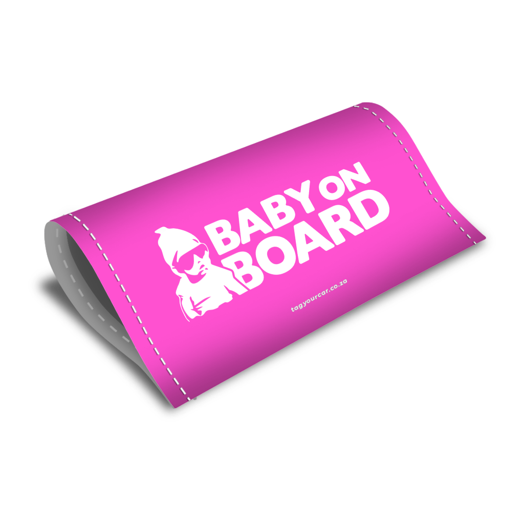 car tag - Tag Your Car - Baby on Board - pink