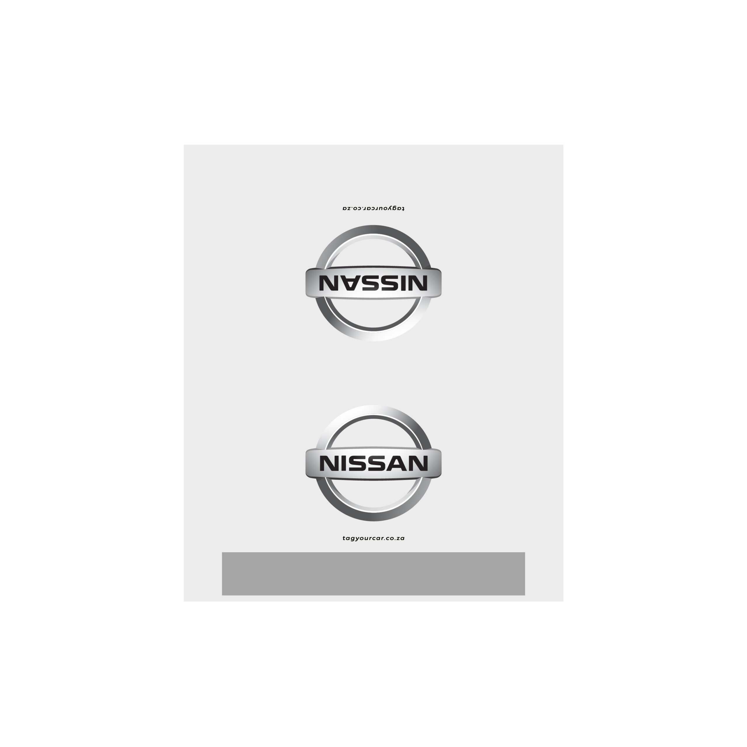 Tag Your Car - Nissan - White - Flat Tags - car tag