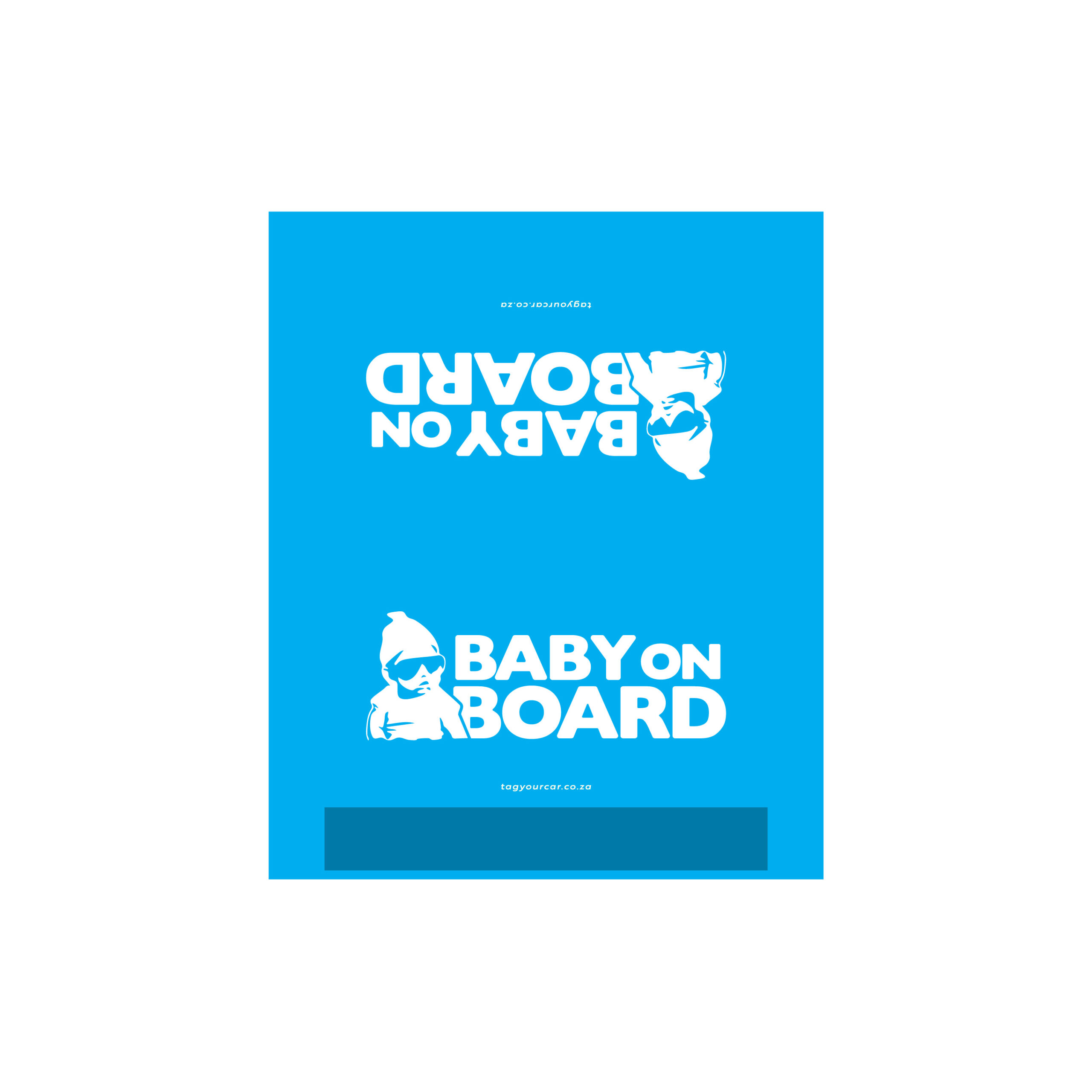 Tag Your Car - Baby on Board - blue - Flat Tags - car tag