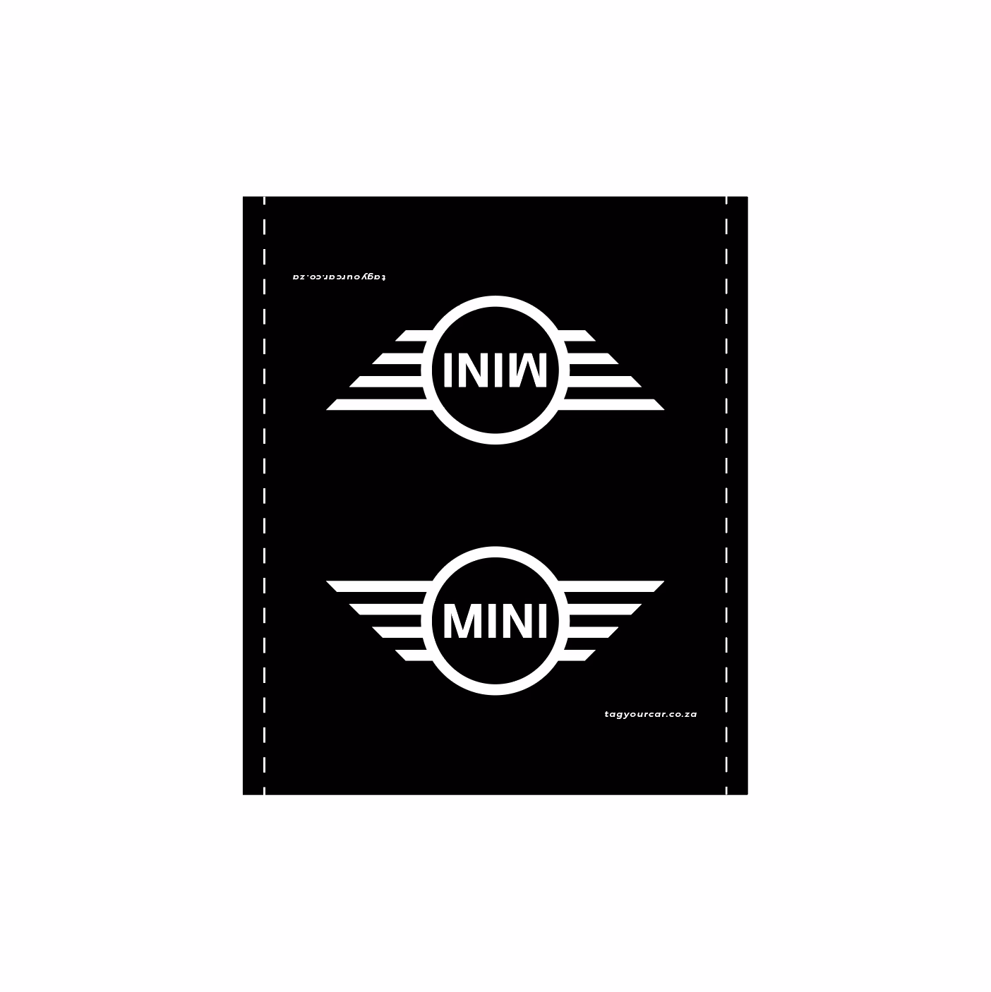 Tag your car - Mini red - black