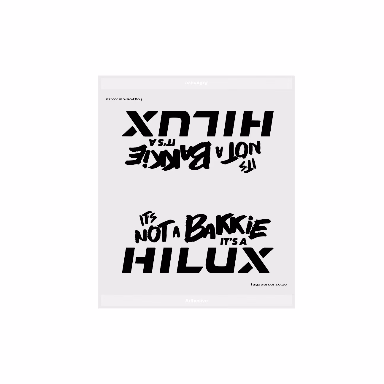 tag your car - it's a hilux