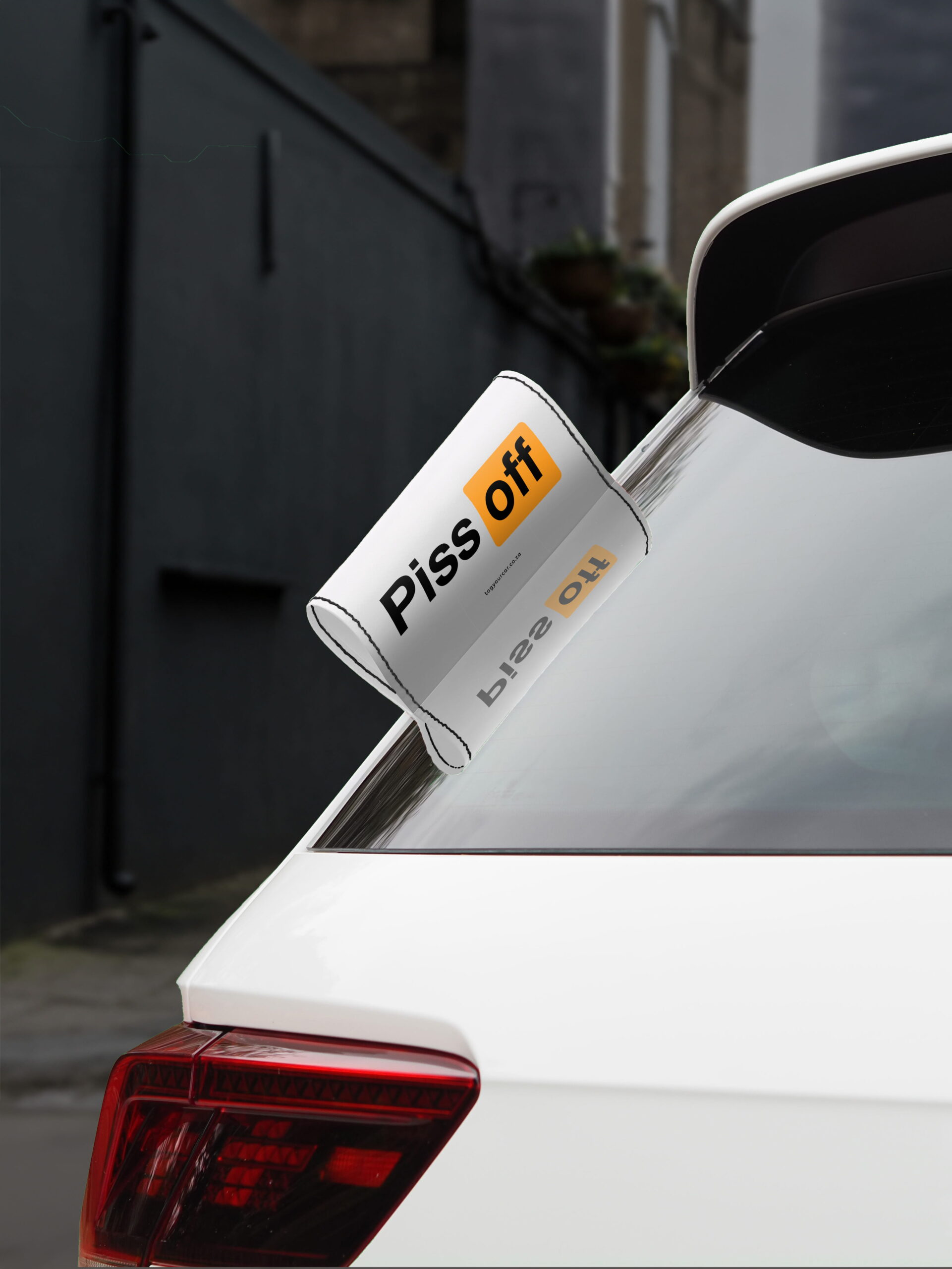 Car Tags Piss Off Tag Your Car BG