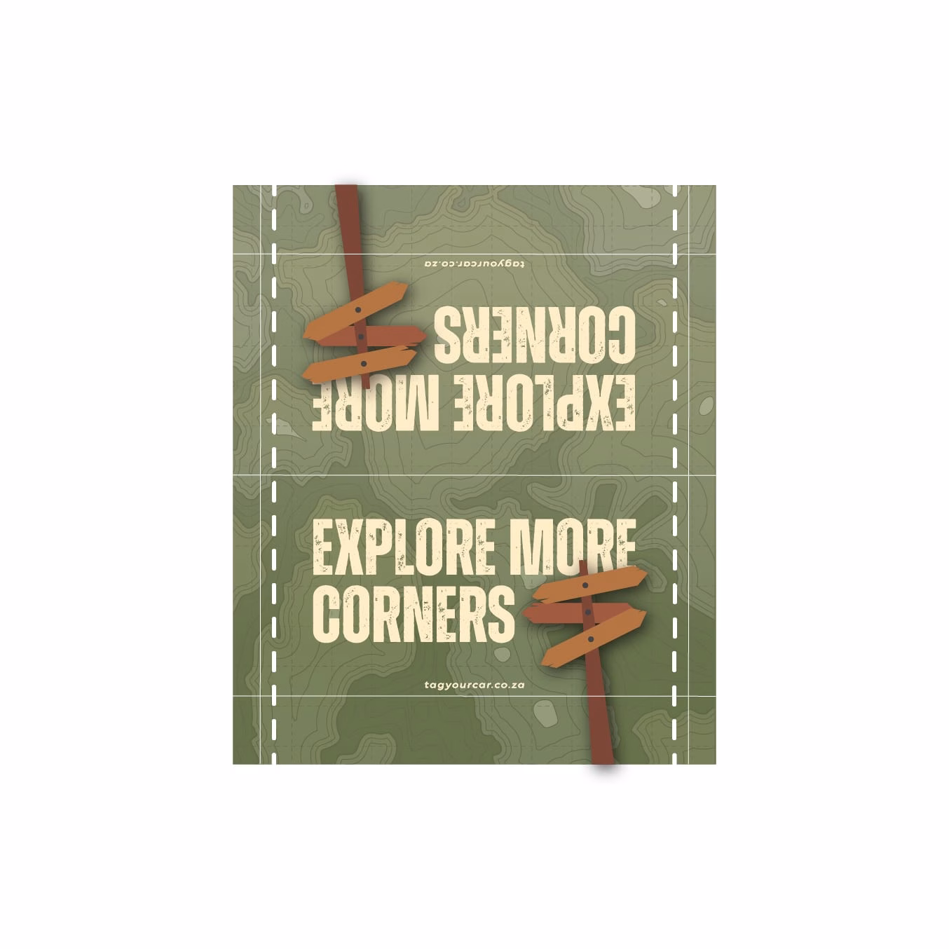 Tag Your Car - Explore More Corners - Green