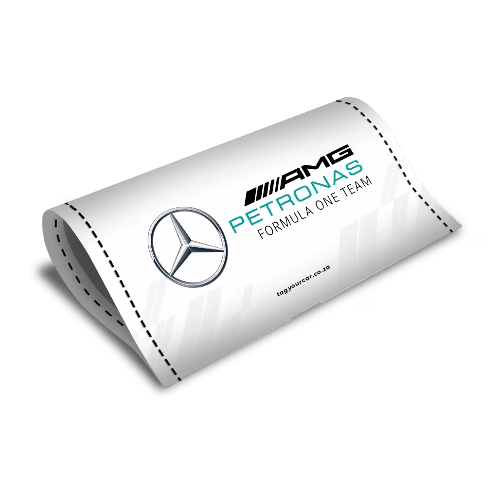 car tag - Tag Your Car - F1 - Mercedes Racing - White