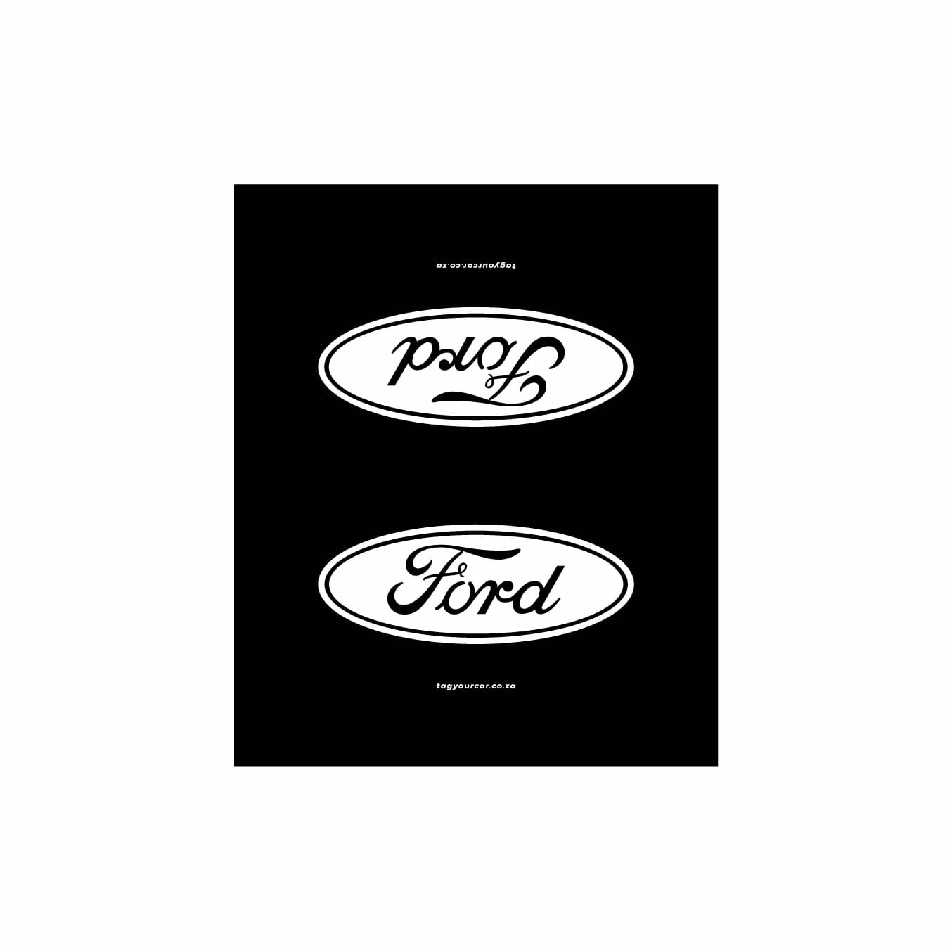 Tag Your Car - FORD - black - Flat Tags - car tag