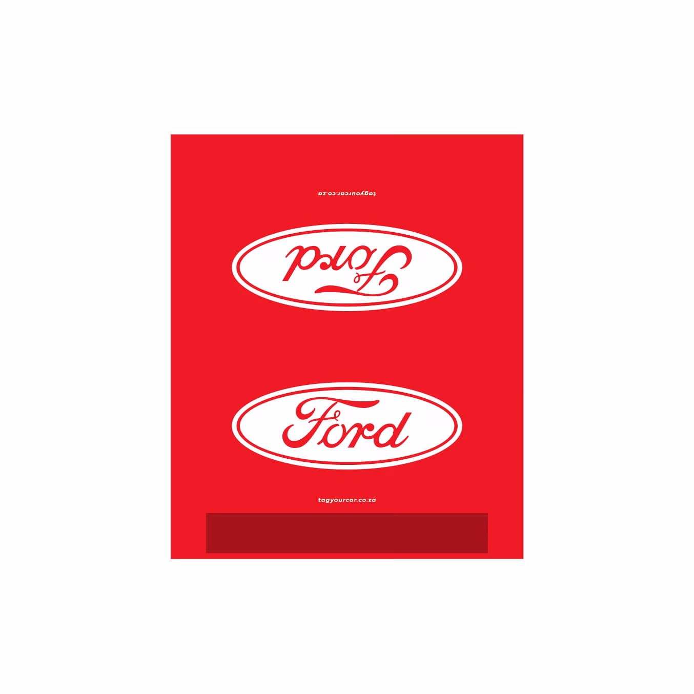 Tag Your Car - FORD - red - Flat Tags - car tag