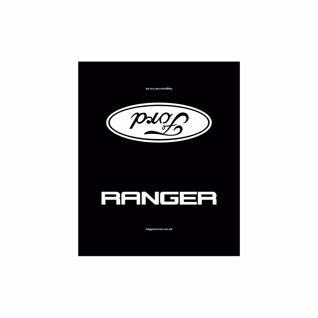 Tag Your Car - FORD Ranger - black - Flat Tags - car tag