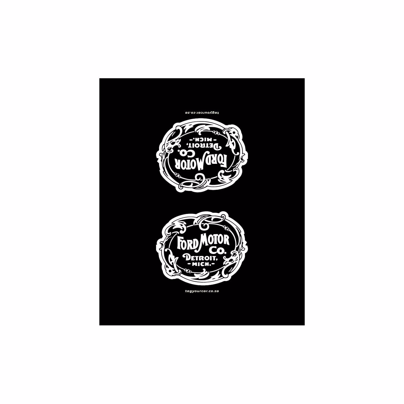Tag Your Car - Original Ford - black - Flat Tags - car tag