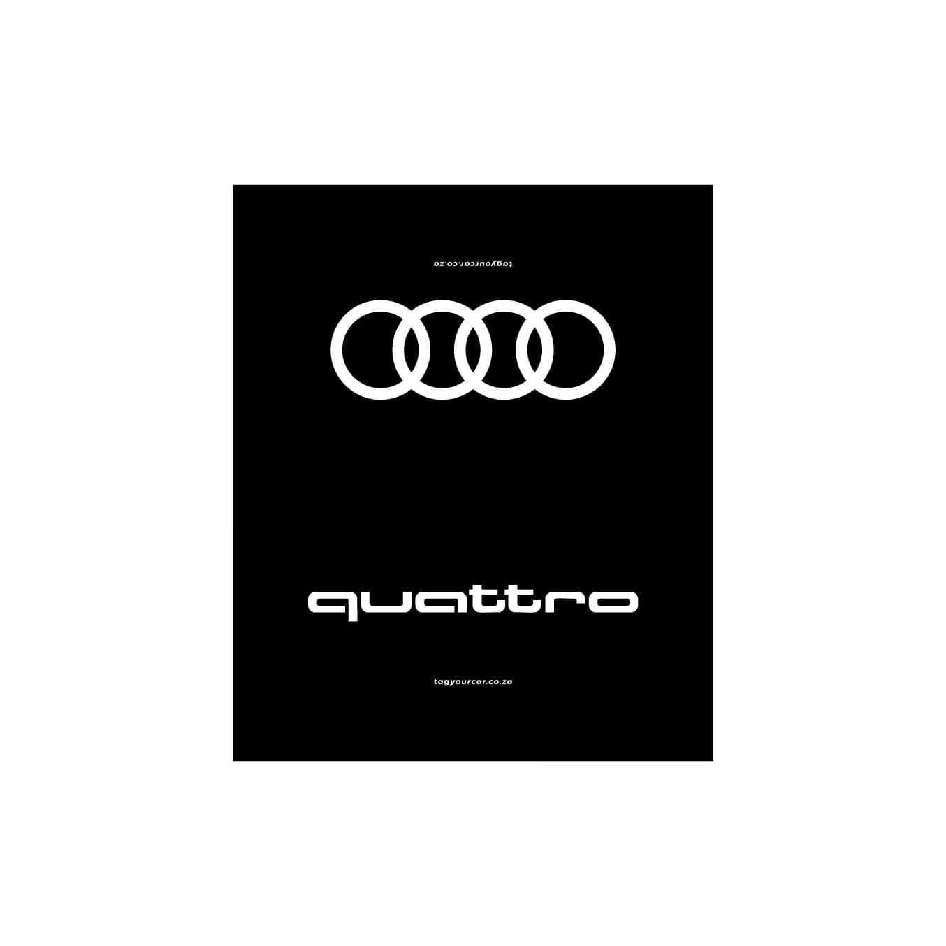 Tag Your Car - Audi quattro - black - car tag