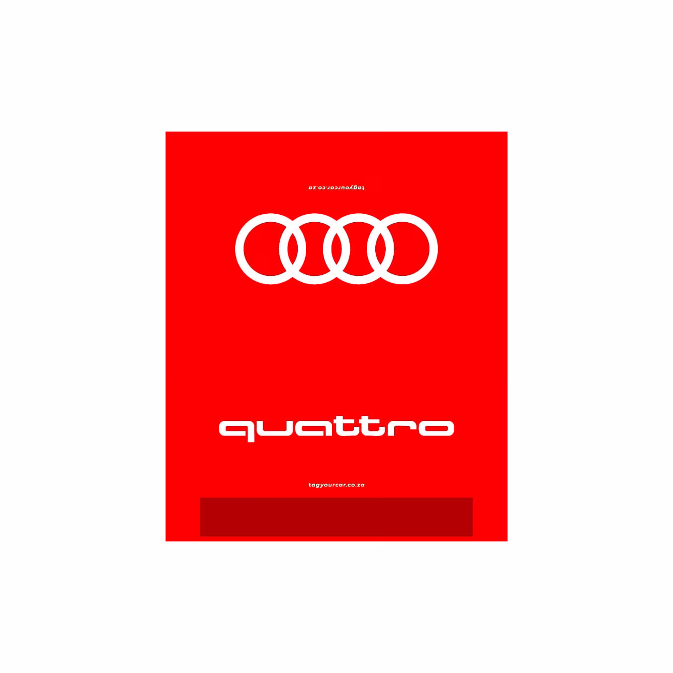 Tag Your Car - Audi quattro - red - car tag