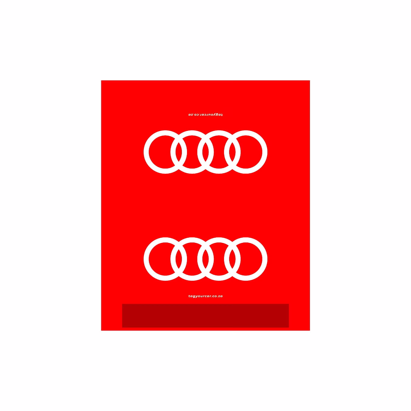 Tag Your Car - Audi - red - car tag