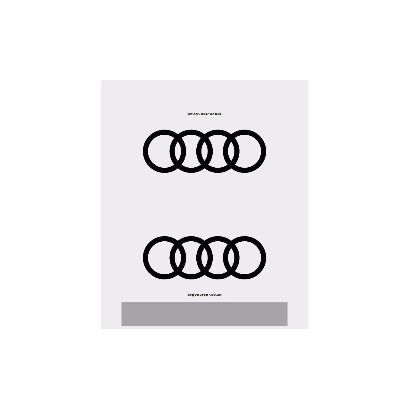 Tag Your Car - Audi - white - car tag