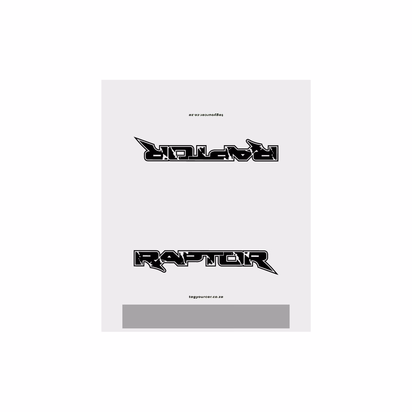 Tag Your Car - Ford Ranger - white - flat tag - car tag