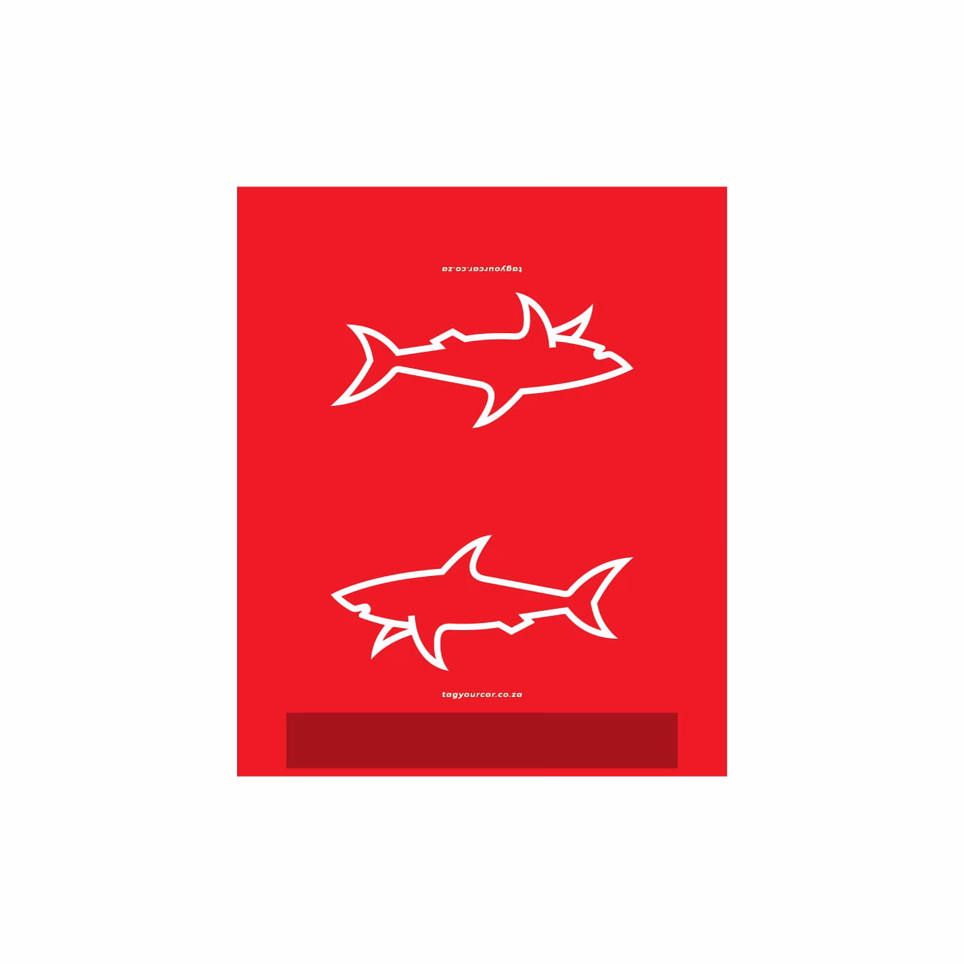 Tag Your Car - Shark icon - red - car tag