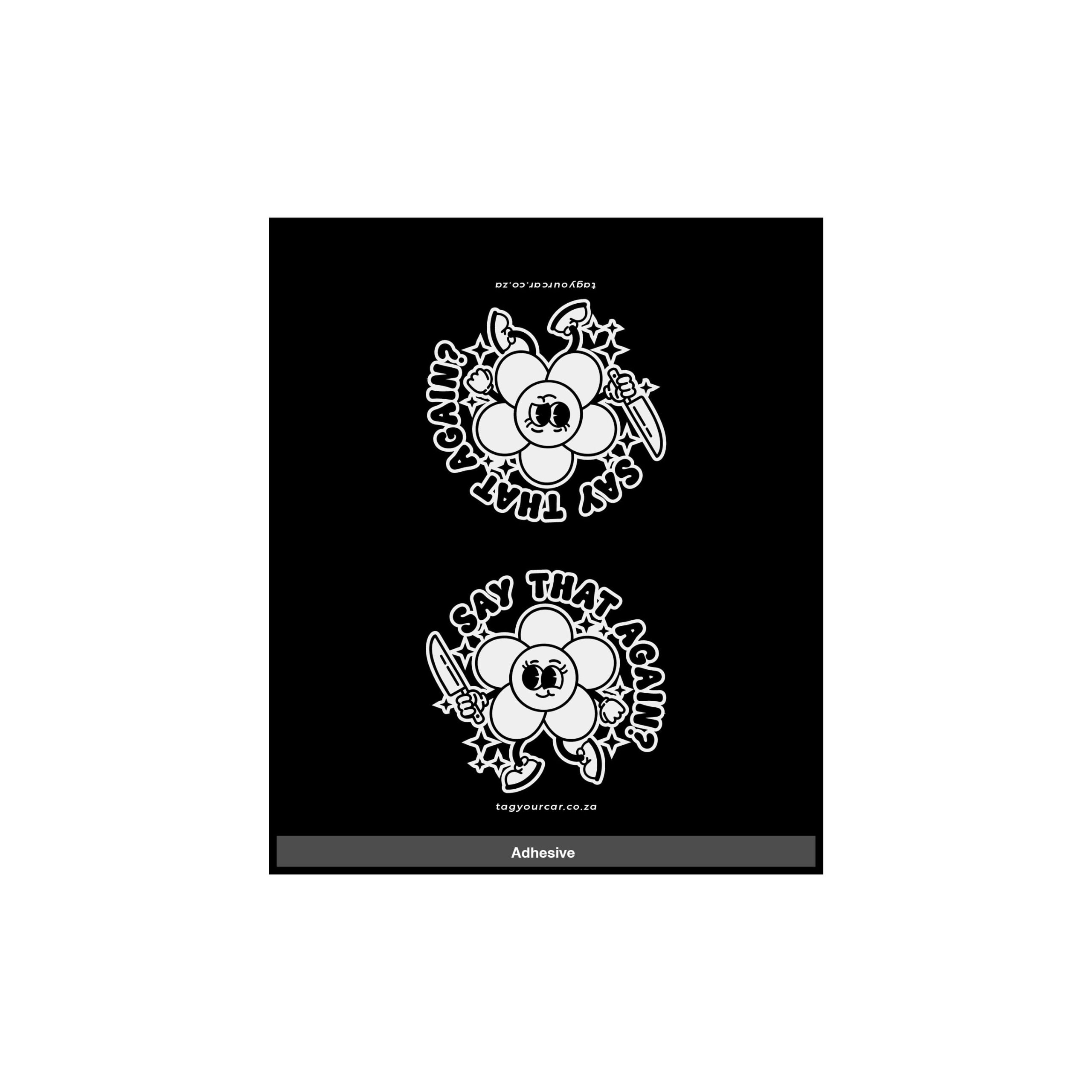 Tag Your Car - Murder Flower - black - car tag