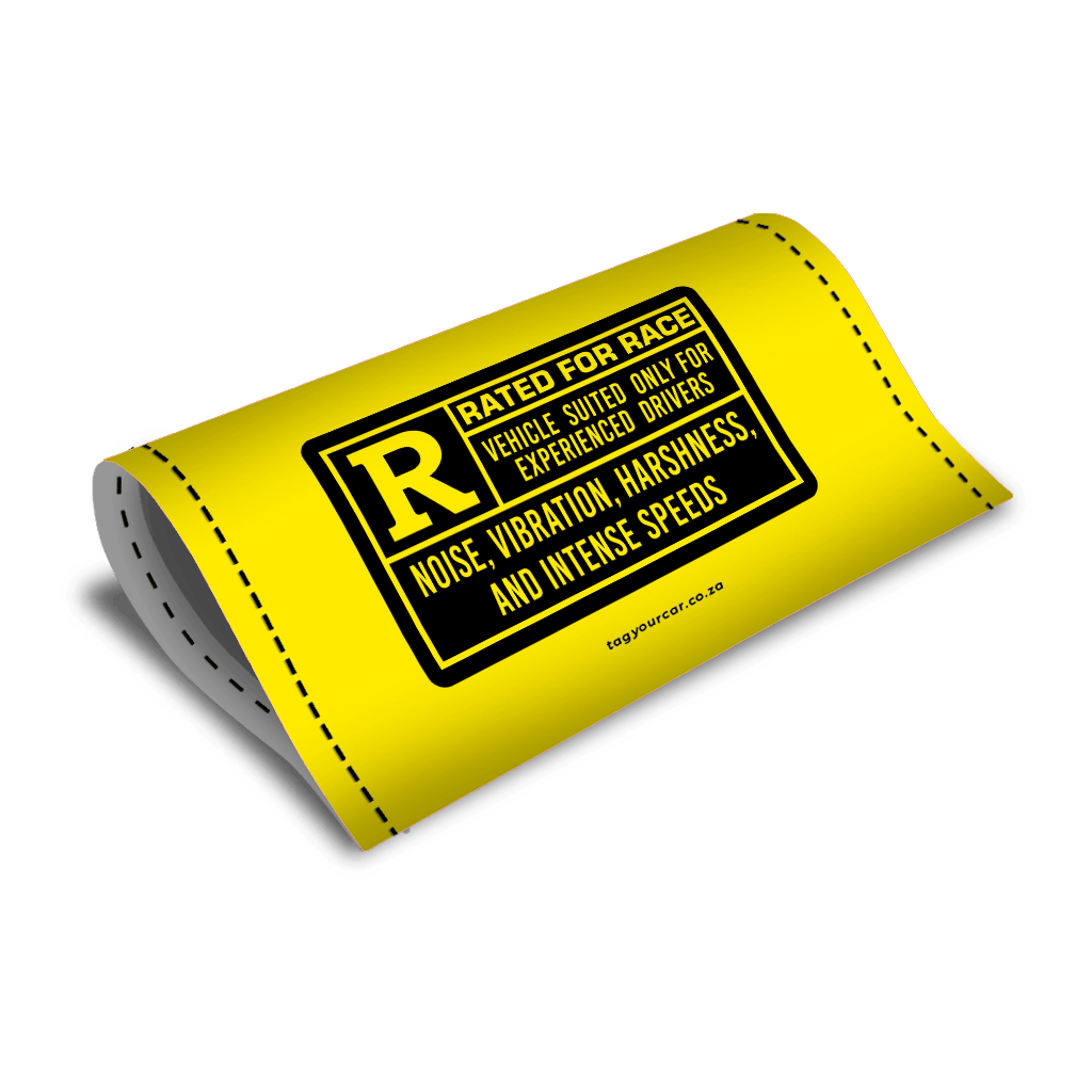 Tag Your Car - Rated for Race - car tag