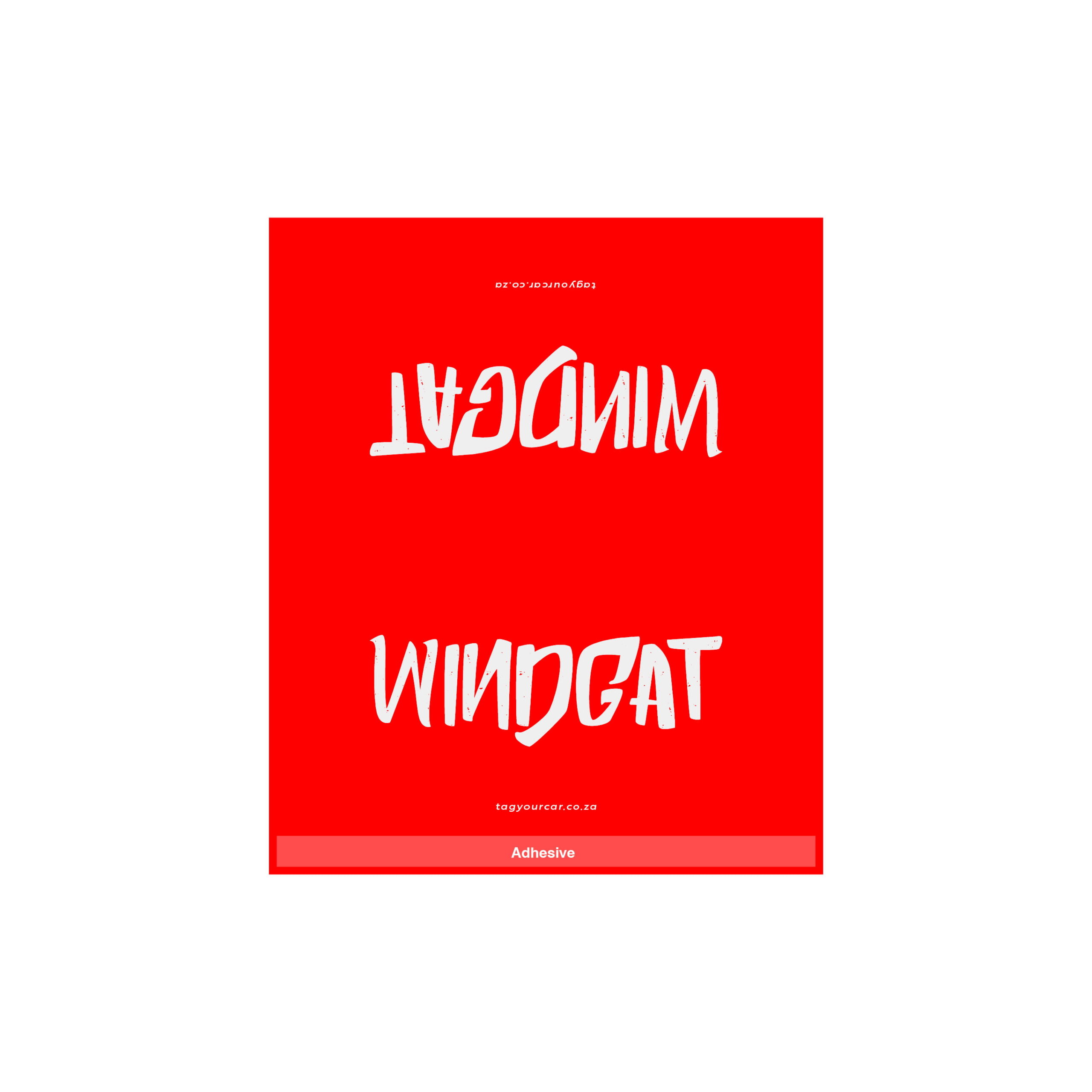 Tag Your Car - Windgat - red - car tag