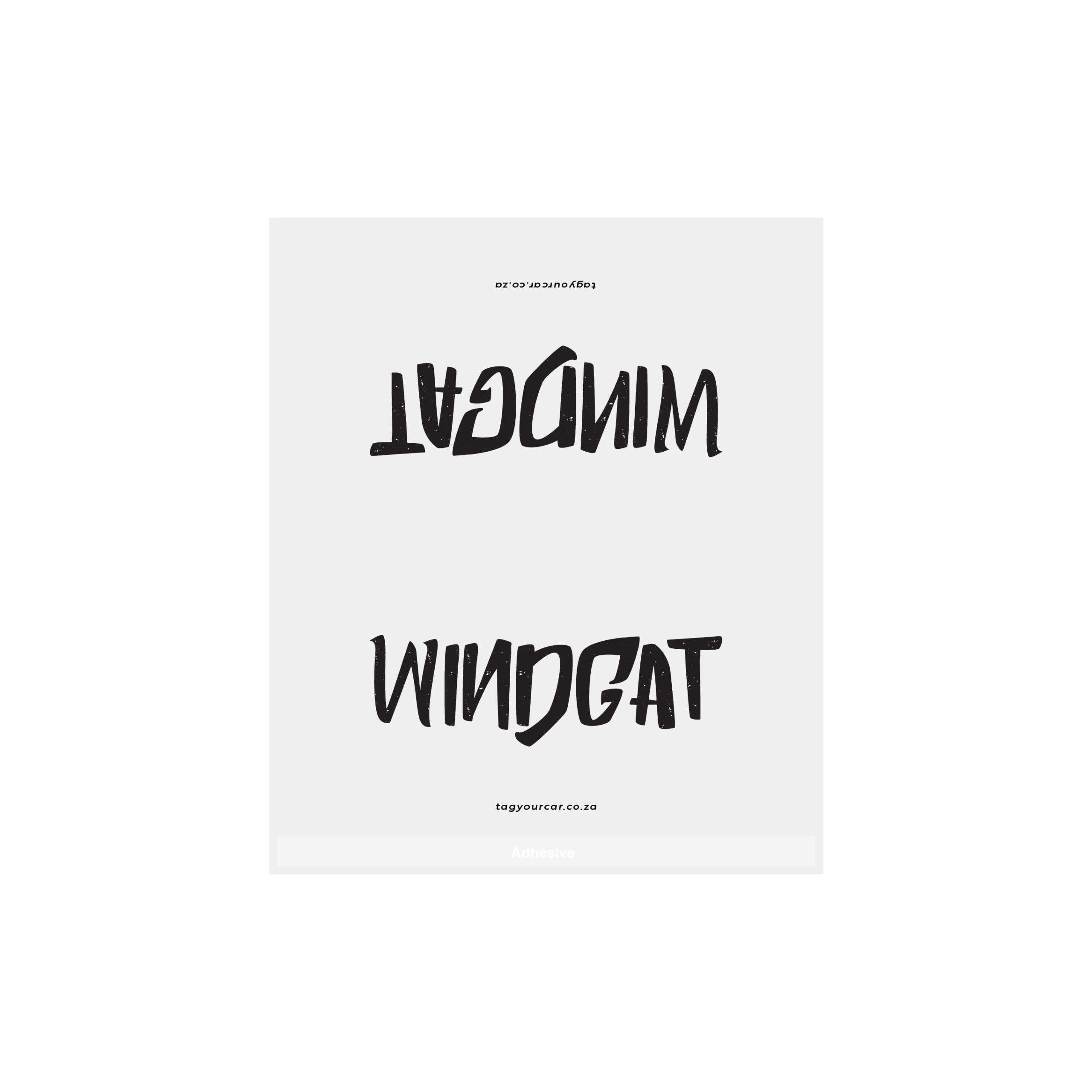 Tag Your Car - Windgat - white - car tag