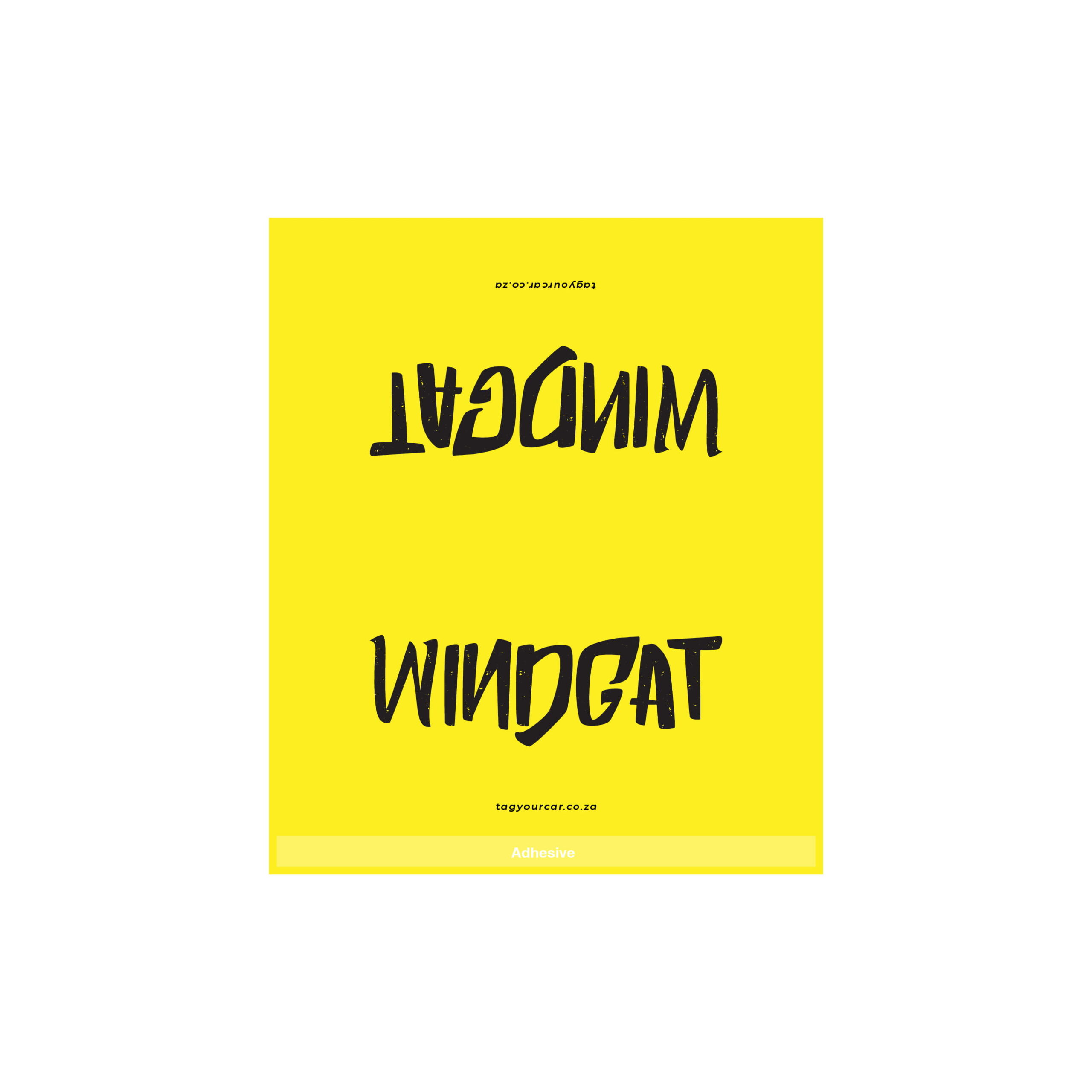 Tag Your Car - Windgat - yellow - car tag