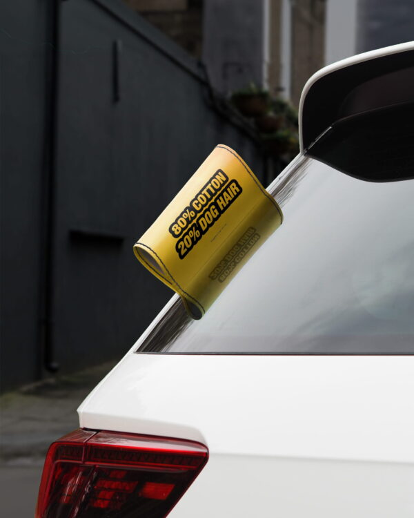 Car Tags Cotton and Dog Hair Tag Your Car BG