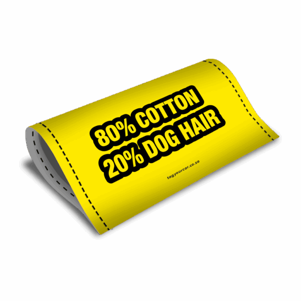 Tag your car - Cotton and Dog hair - car tag