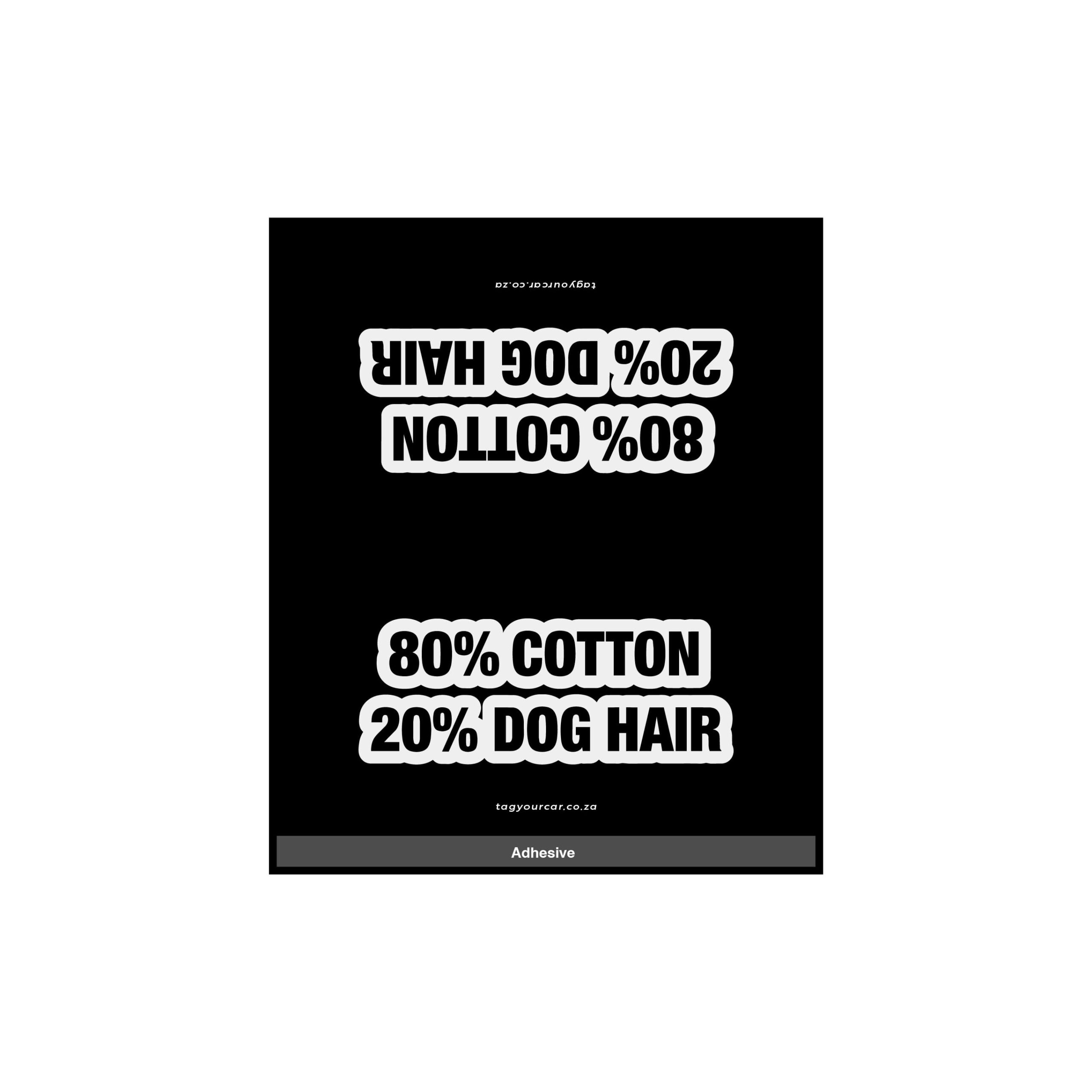 Tag Your Car - Cotton and Dog hair - black - car tag-21