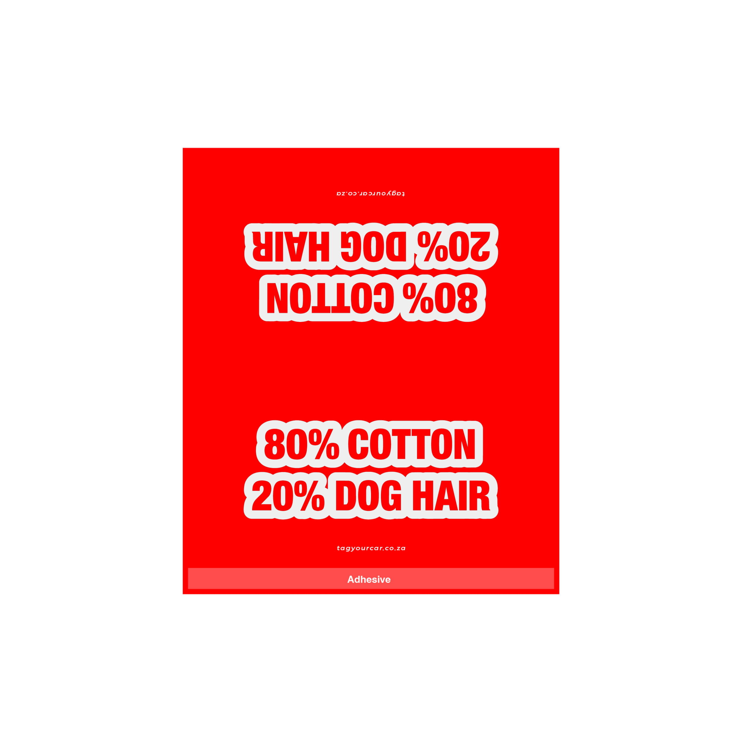 Tag Your Car - Cotton and Dog hair - red - car tag-23