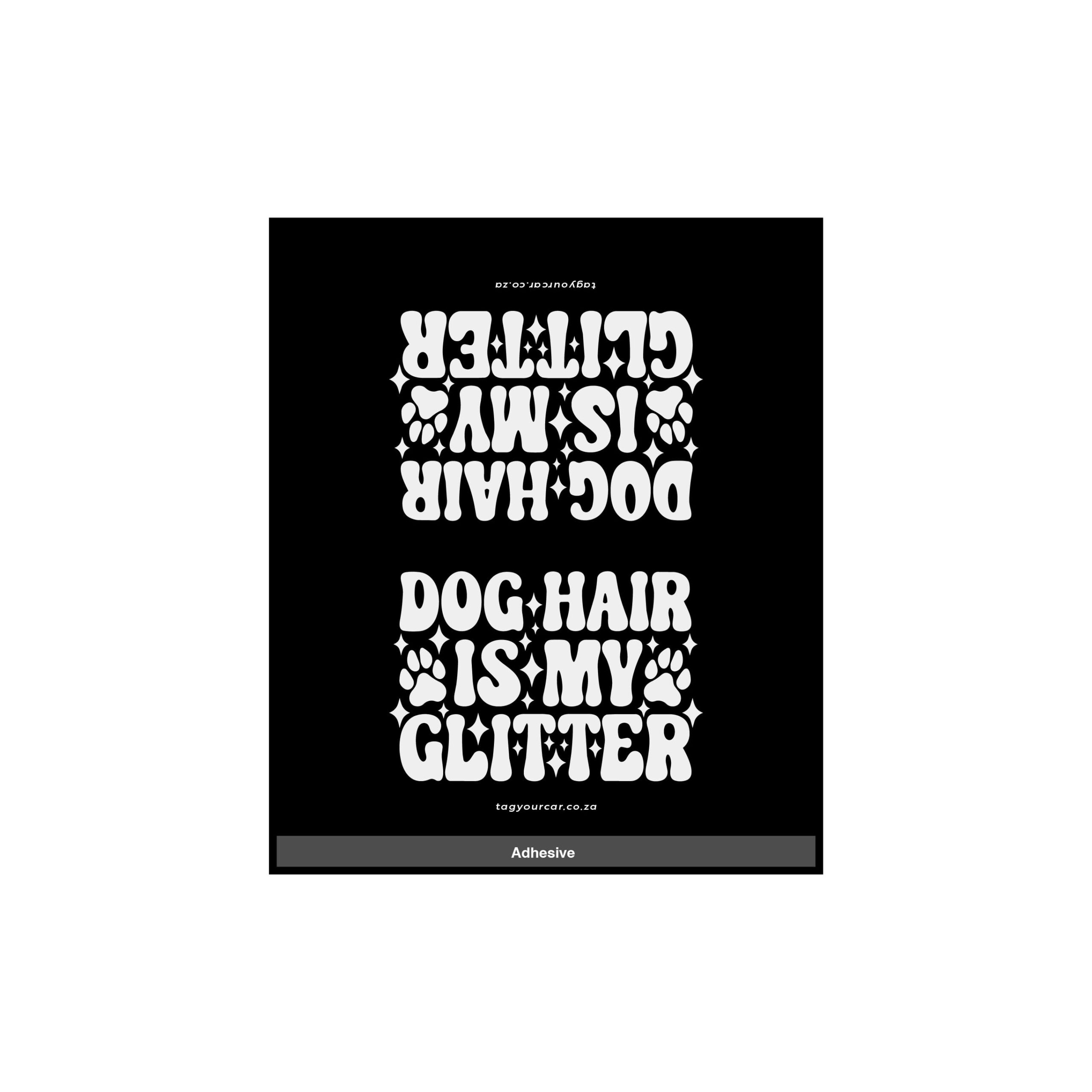 Tag Your Car - Dog Hair Glitter - black - car tag-09