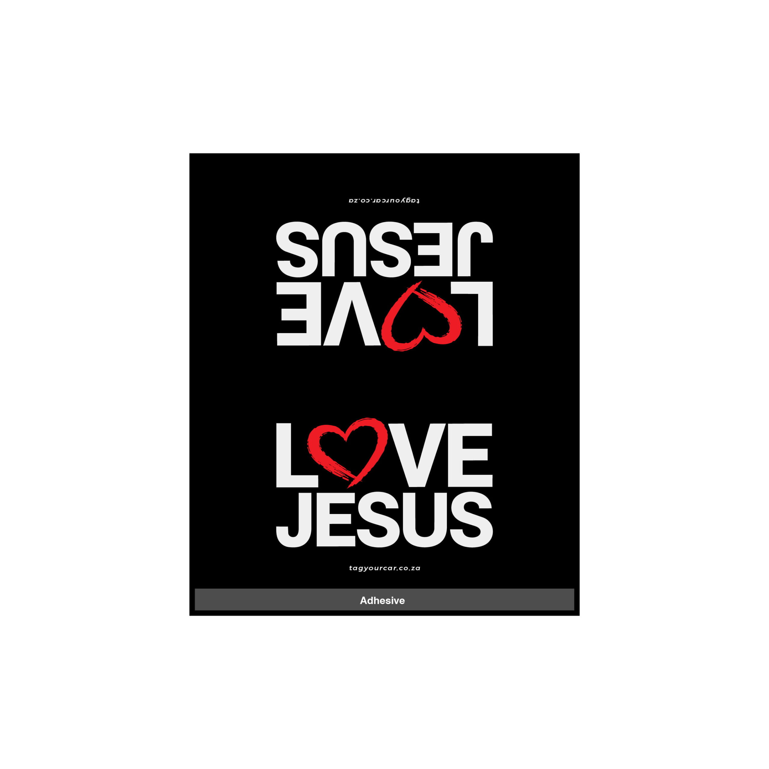 Tag Your Car - Love Jesus - Black - car tag