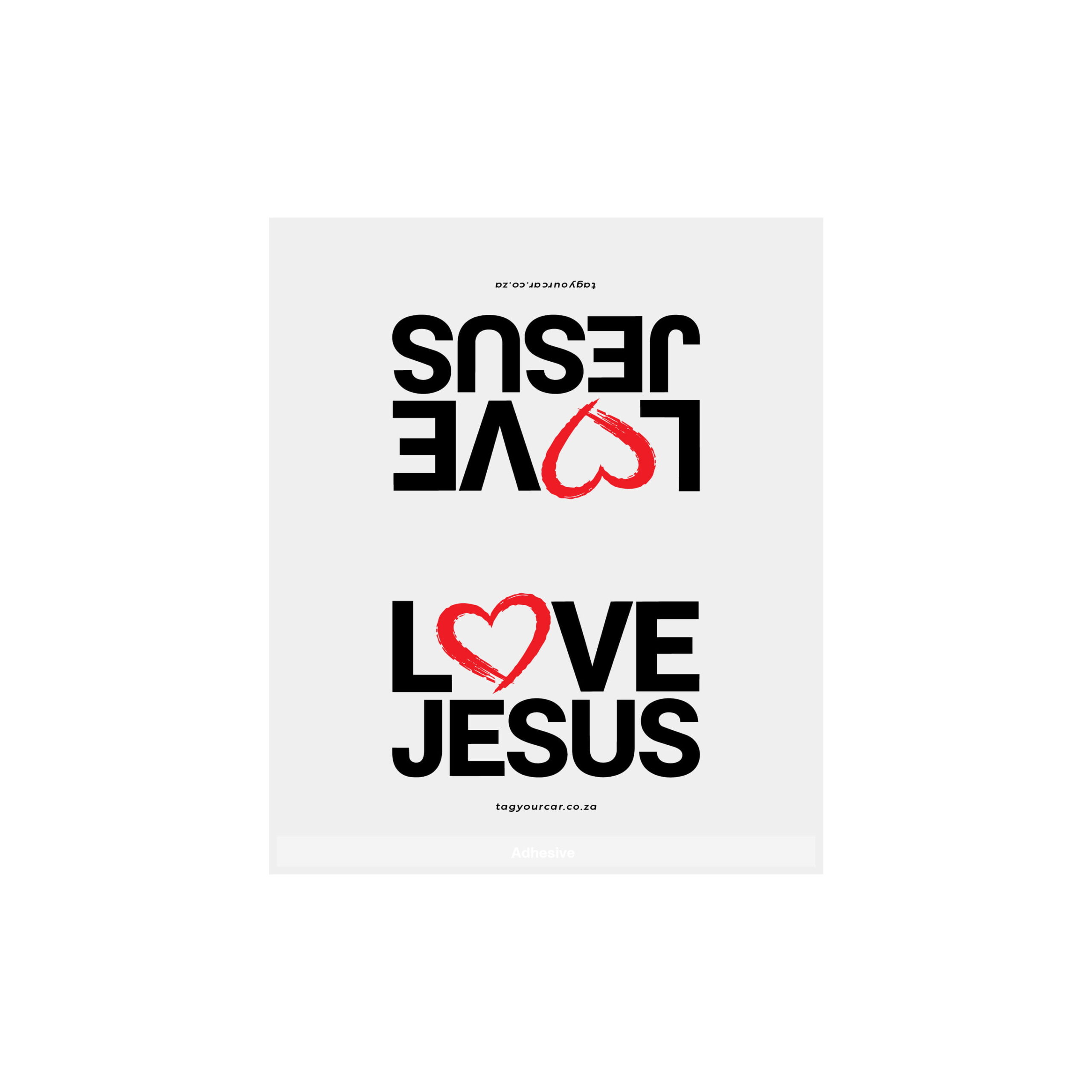 Tag Your Car - Love Jesus - White - car tag