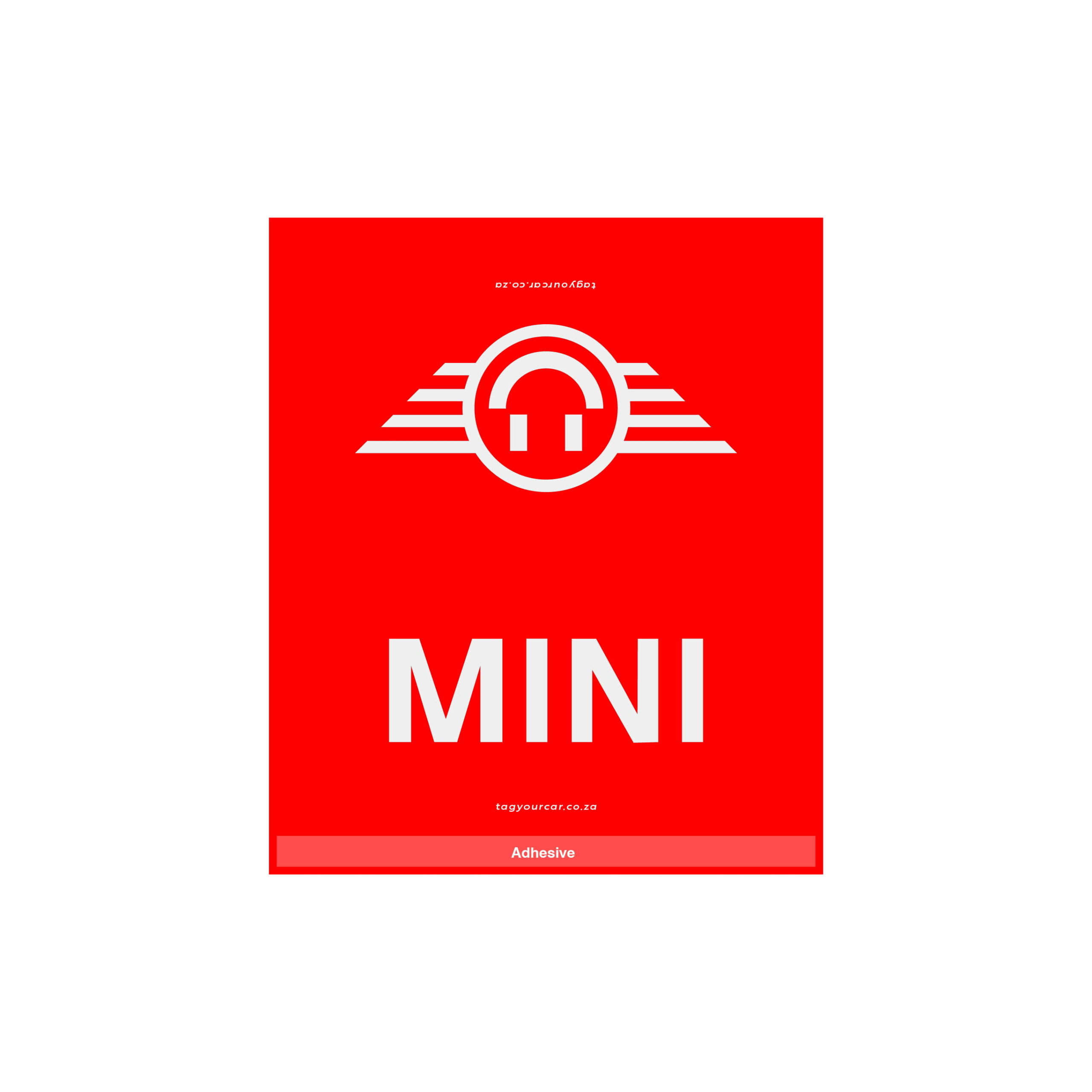 Tag Your Car - Mini Cooper Smile Edition - Red - car tag