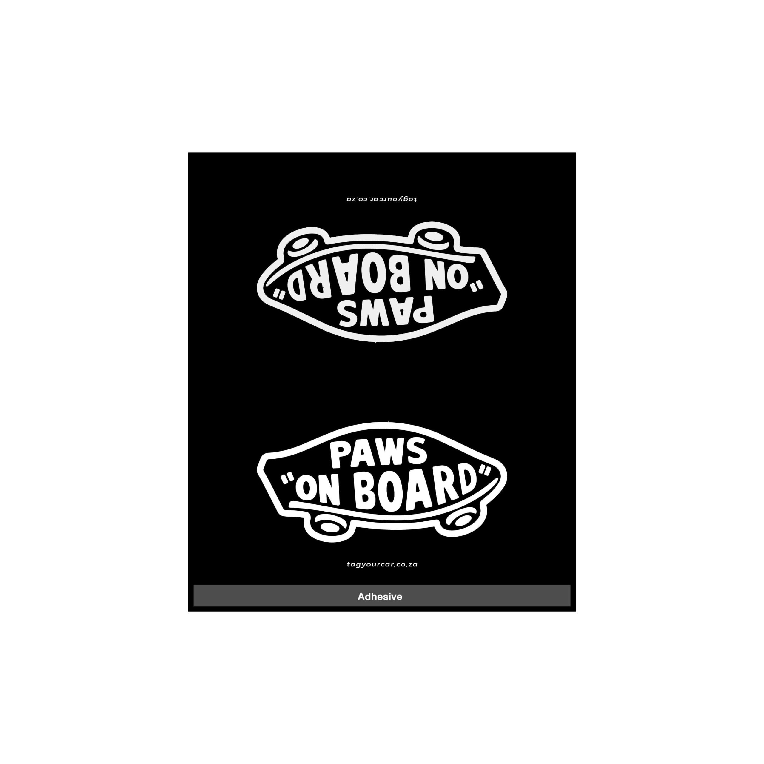 Tag Your Car - Paws on Board - vans style - black - car tag-13
