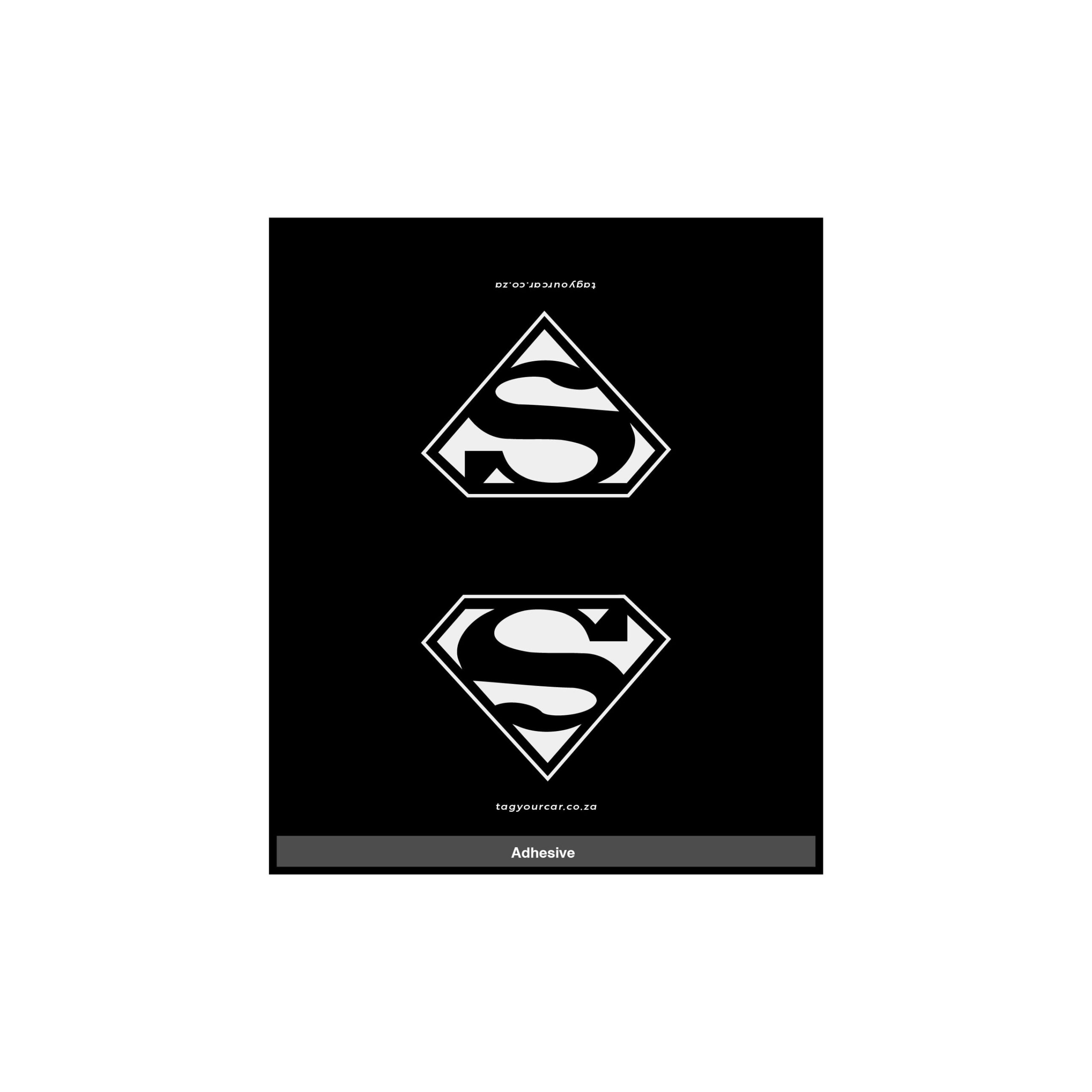 Tag Your Car - Superman - Black - car tag