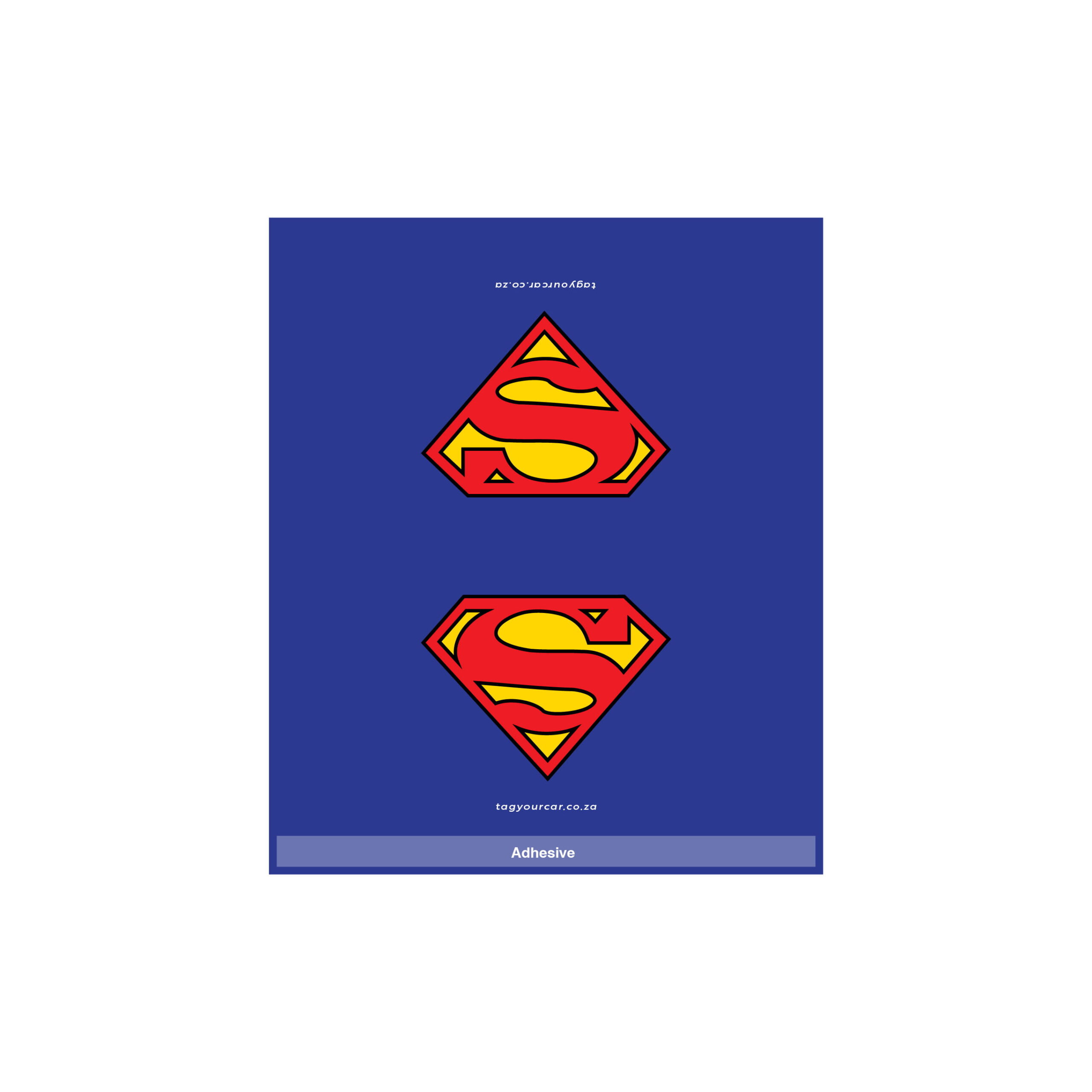 Tag Your Car - Superman - Blue - car tag