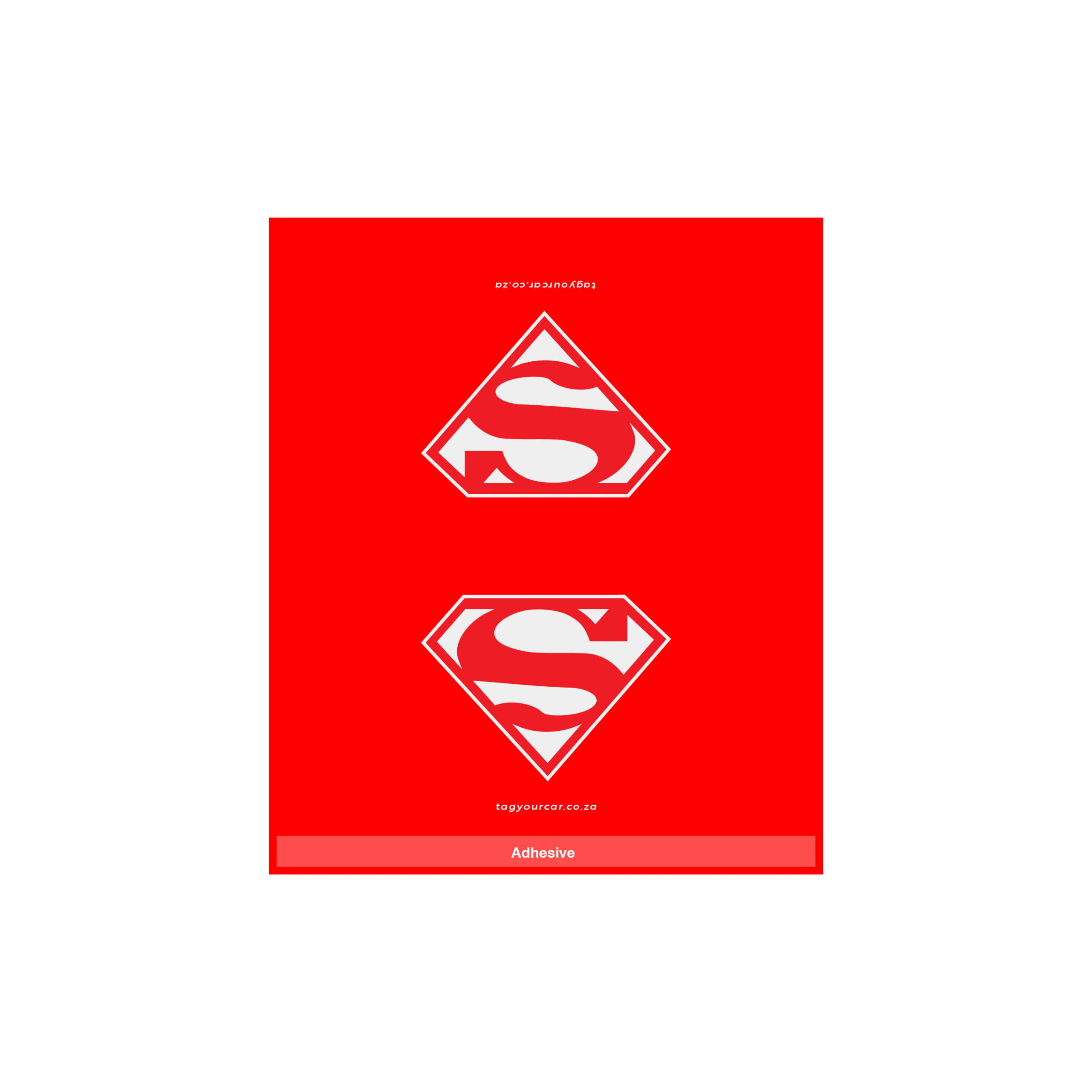 Tag Your Car - Superman - Red - car tag