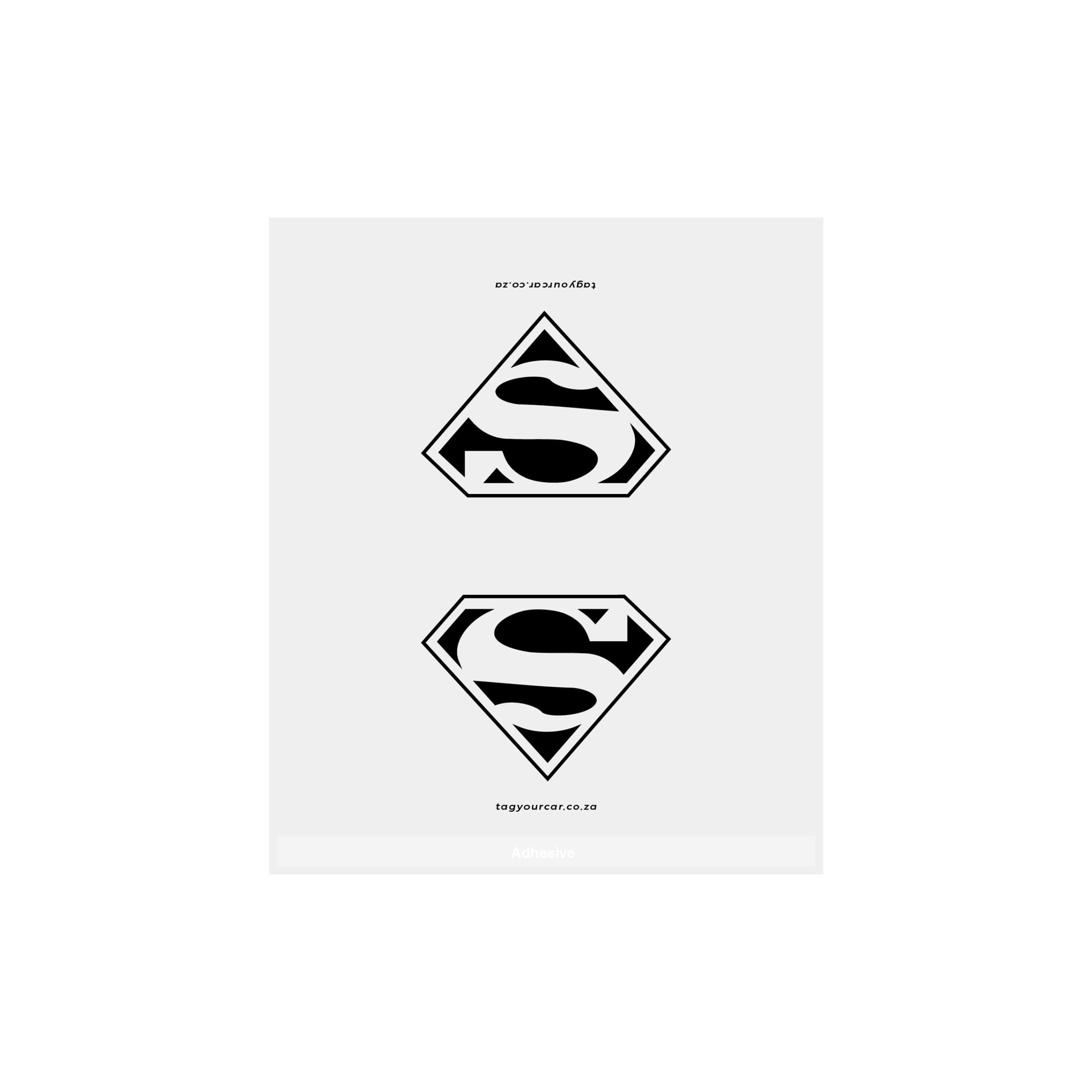 Tag Your Car - Superman - White - car tag